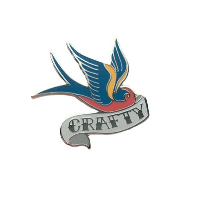 Crafty Sparrow American Traditional Tattoo Inspired Enamel Needle Minder