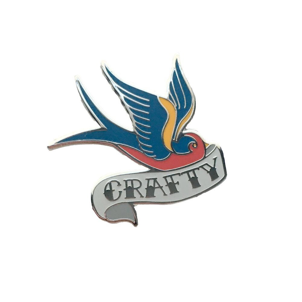 Crafty Sparrow American Traditional Tattoo Inspired Enamel Needle Minder