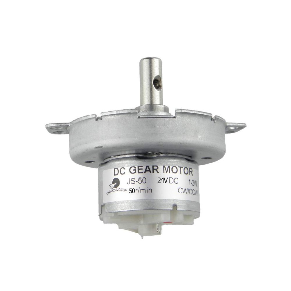 CHANCS JS-50 DC Gear Motor 24V 50RPM Reduced DC Motor POM Plastic Gear Gearbox