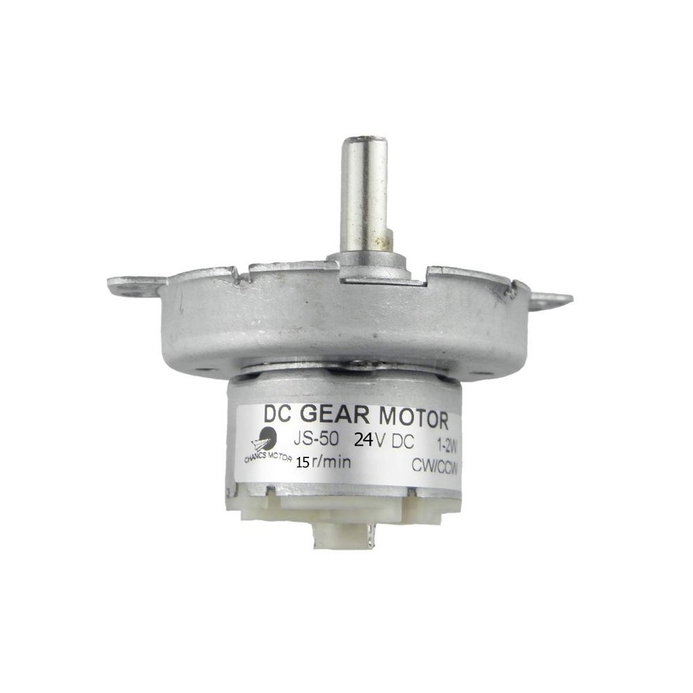 CHANCS DC Gear Motor Fan Motor Brushless DC Motor JS-50 24V 15RPM D-Shaft