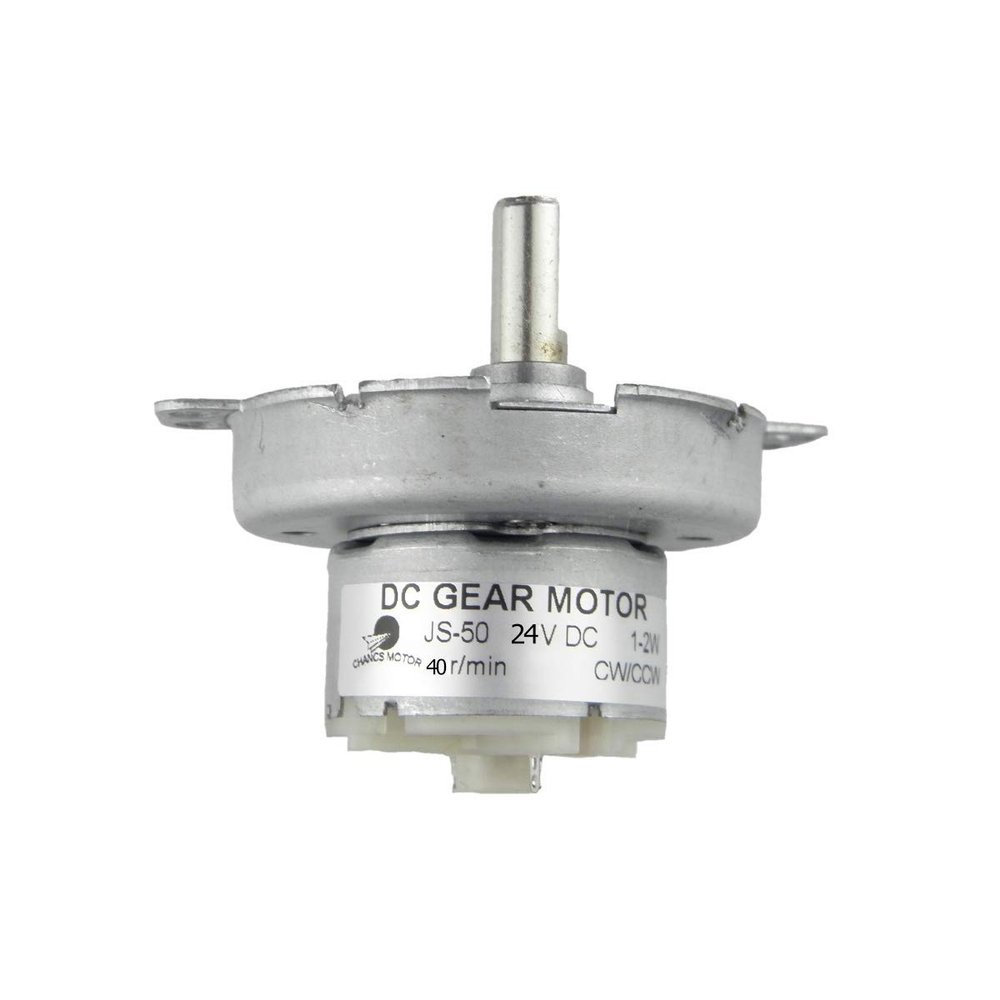 CHANCS JS-50 24V DC 40RPM D-Shaft Motor Mini DC Gear Motor POM Plastic Gear Gearbox