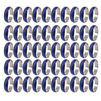 Nobranded 50pcs Unisex Color Changing Band Mood Finger Size 6-10 Random Change Color