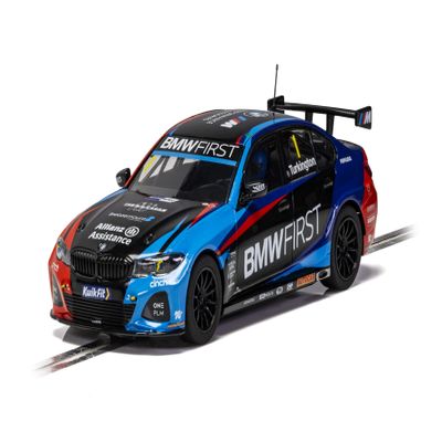 Scalextric C4225 BMW 330i M-Sport BTCC 2020 - Colin Turkington, Black/Blue/Red