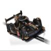 Scalextric Ginetta G60-LT-P1 DHL Silverstone 1:32 Slot Race Car C4264, Black & Orange view 3