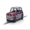 Scalextric Morris Mini Cooper S Broadspeed 77 1:32 Slot Race Car C4238, Maroon view 1