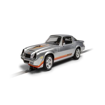 Scalextric Chevrolet Camaro Z28 Silver 1:32 Slot Race Car C4227