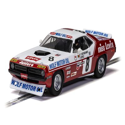 Scalextric Chrysler Plymouth Hemi Cuda 1973 Spa 24 Hours Miss Levi's 1:32 Slot Race Car C4247