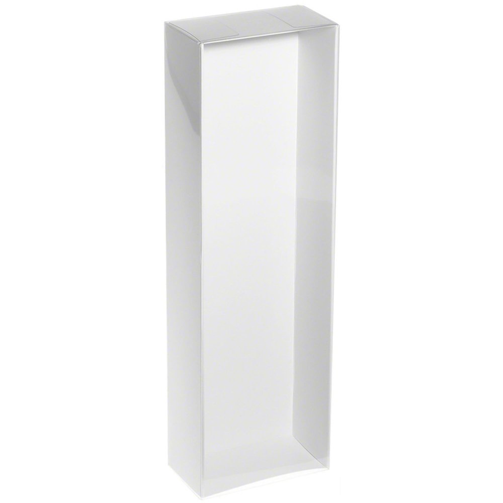 Collecting Warehouse Redoll Clear Folding Display Box with White Liners and Black Elastic for 11-12 inch Dolls or Action Figures, 4" W x 2.25" D x 13" H, Pack of 2