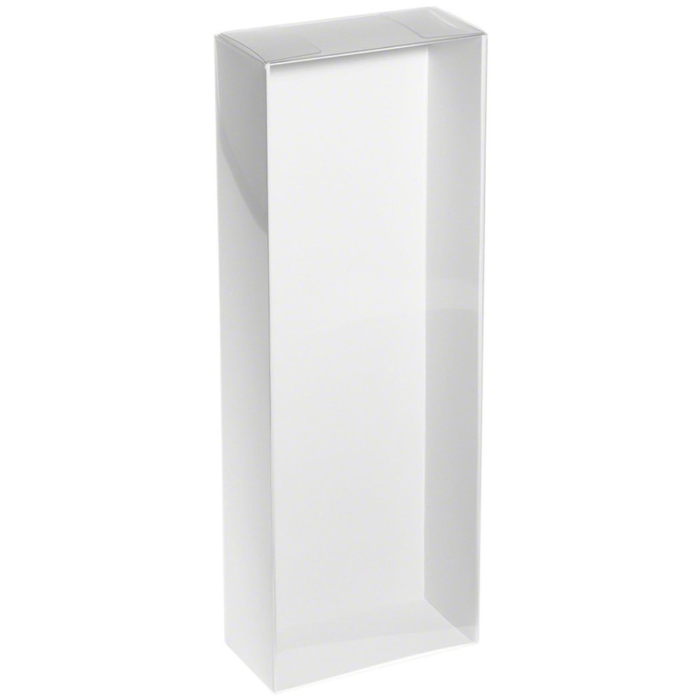 Collecting Warehouse Redoll Clear Folding Display Box with White Liners and White Elastic for 12-13 inch Dolls or Action Figures, 5" W x 2.5" D x 14" H, Pack of 2
