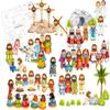 Easter Deluxe Felt Set for Bible Flannel Board Stories 42 Pieces Activity Pages Story He Has Risen Precut Figures Last Supper Crucifixion Resurrection Triumphant Entry Trial Gethsemane view 1