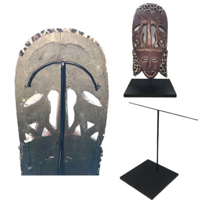 Clearco Decorative Mask Display Stand for African and Tribal Masks, Artifacts, Dolls, Statues, for displays, shows and art exhibits.