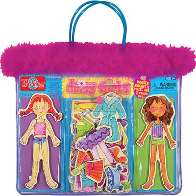 TS Shure by Bendon Daisy Girls 40-Piece Wooden Magnetic Dress Up Doll 50463