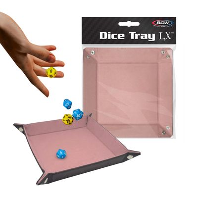 BCW Square Dice Tray - Pink | 7x7 Inches | Ideal for Dungeons and Dragons, Pathfinder, etc | Dice Rolling Tray Gaming Accessory for Tabletop RPGs and Board Games