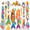 TS Shure by Bendon Mermaids Sea Life 40-Piece Wooden Magnetic Dress Up Doll 50460 view 2