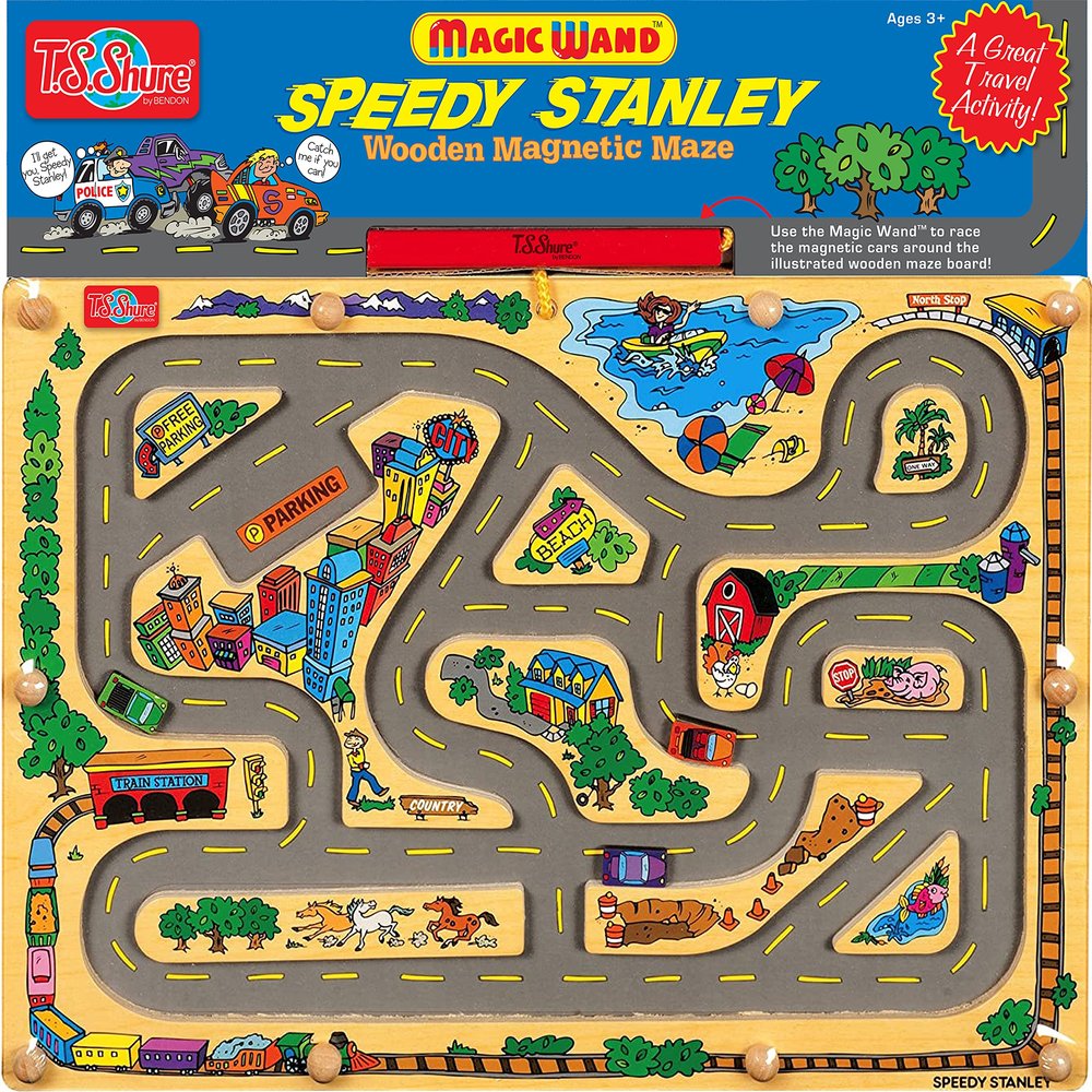 TS Shure by Bendon Racecar Magic Wand Magnetic Maze with 3 Magnets and Magnetic Magic Wand 50294