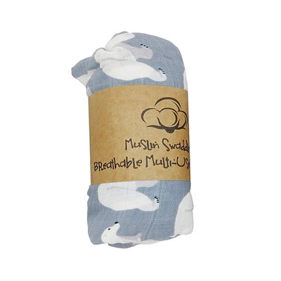 1 Pc Polar Bear Print Baby Swaddle Blanket Set, Boutique Muslin Cotton Blanket, Girls and Boys, Baby Swaddle, Ideal Newborn Baby Swaddle Suit Each Blanket Weighs 5 1/2 Ounces 15412-POLAR Bear ONLY-2D