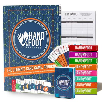 Hand & Foot Remastered 4 Player Edition Card Game for Adults & Families