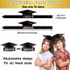 Tenare 36 Pieces Paper Graduation Crown for Kids Adjustable Paper Graduation Cap (Black) view 3