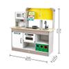 Hape E3177 Deluxe Game Kitchen with Microwave, Coffee Maker, Refrigerator, Oven, Hob with Frying Pan Fun with Many Accessories, from 3 Years, L: 34.9, W: 11.7, H: 35.4 Inch view 3