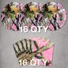 Havercamp Pink Hunting Camo Party Supplies for 16 guests: includes 16 ea. 7" Plates, 16 Napkins. Authentic, Licensed, Next Camo in Pink! view 2