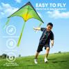 JOYIN Large Delta Kite Red, Green and Purple, Easy to Fly Huge for Kids and Adults with 262.5ft String, Large Delta Beach Kite for Outdoor Games and Activities view 3