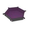BCW Hexagon Dice Tray - Purple | Premium Quality, 12" Diameter (Flat), 8" Diameter (Folded) | Black Leatherette Back, Suede Liner | Ideal for RPGs, Warhammer, Dice Masters, DND | Gaming Dice Tray view 1