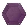 BCW Hexagon Dice Tray - Purple | Premium Quality, 12" Diameter (Flat), 8" Diameter (Folded) | Black Leatherette Back, Suede Liner | Ideal for RPGs, Warhammer, Dice Masters, DND | Gaming Dice Tray view 3