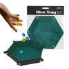 BCW Hexagon Dice Tray - Teal | Premium Quality, 12" Diameter (Flat), 8" Diameter (Folded) | Black Leatherette Back, Suede Liner | Ideal for RPGs, Warhammer, Dice Masters, DND | Gaming Dice Tray