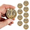 10pcs Anchored in Christ Prayer Coin, Jeremiah 29:11 The Lord is My Rock - 1.75" Antique Gold Plated Christian Challenge Coin - Motivational Bible Verse Gifts - Graduation Coins for Encouragement view 1