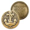 10pcs Anchored in Christ Prayer Coin, Jeremiah 29:11 The Lord is My Rock - 1.75" Antique Gold Plated Christian Challenge Coin - Motivational Bible Verse Gifts - Graduation Coins for Encouragement view 2