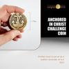 10pcs Anchored in Christ Prayer Coin, Jeremiah 29:11 The Lord is My Rock - 1.75" Antique Gold Plated Christian Challenge Coin - Motivational Bible Verse Gifts - Graduation Coins for Encouragement view 3