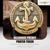 10pcs Anchored in Christ Prayer Coin, Jeremiah 29:11 The Lord is My Rock - 1.75" Antique Gold Plated Christian Challenge Coin - Motivational Bible Verse Gifts - Graduation Coins for Encouragement view 4