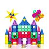 Playmags 100-Piece Magnetic Tiles Building Blocks Set & Playmags Magnetic Figures-Community Figures Set of 15 Pieces Bundle view 2
