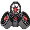 NHX RC 7 Spoke Aluminum 2.2 Inch Beadlock Black Wheel Rim w/Black Rings 4pcs view 1