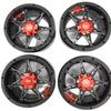 NHX RC 7 Spoke Aluminum 2.2 Inch Beadlock Black Wheel Rim w/Black Rings 4pcs view 2