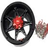 NHX RC 7 Spoke Aluminum 2.2 Inch Beadlock Black Wheel Rim w/Black Rings 4pcs view 3