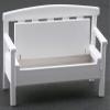 Dollhouse Miniature Garden Bench (White) view 2