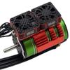 NHX RC 1/8 Twin Cyclone Alum HV Cooling Fans w/Cover 28000RPM Motor Heatsink Red view 2