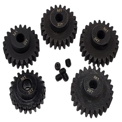 NHX RC MOD1 5mm Bore Hardened Steel Pinion Gears: 21T, 22T, 23T, 24T, 25T