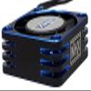 NHX RC HV 40mm Aluminum Case High Speed 16000 RPM Motor / ESC Fan Blue view 3