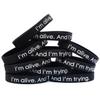 10 I'm Alive and I'm Trying Wristbands view 1