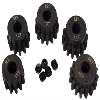 NHX RC MOD1 5mm Bore Hardened Steel Pinion Gears: 11T, 12T, 13T, 14T, 15T