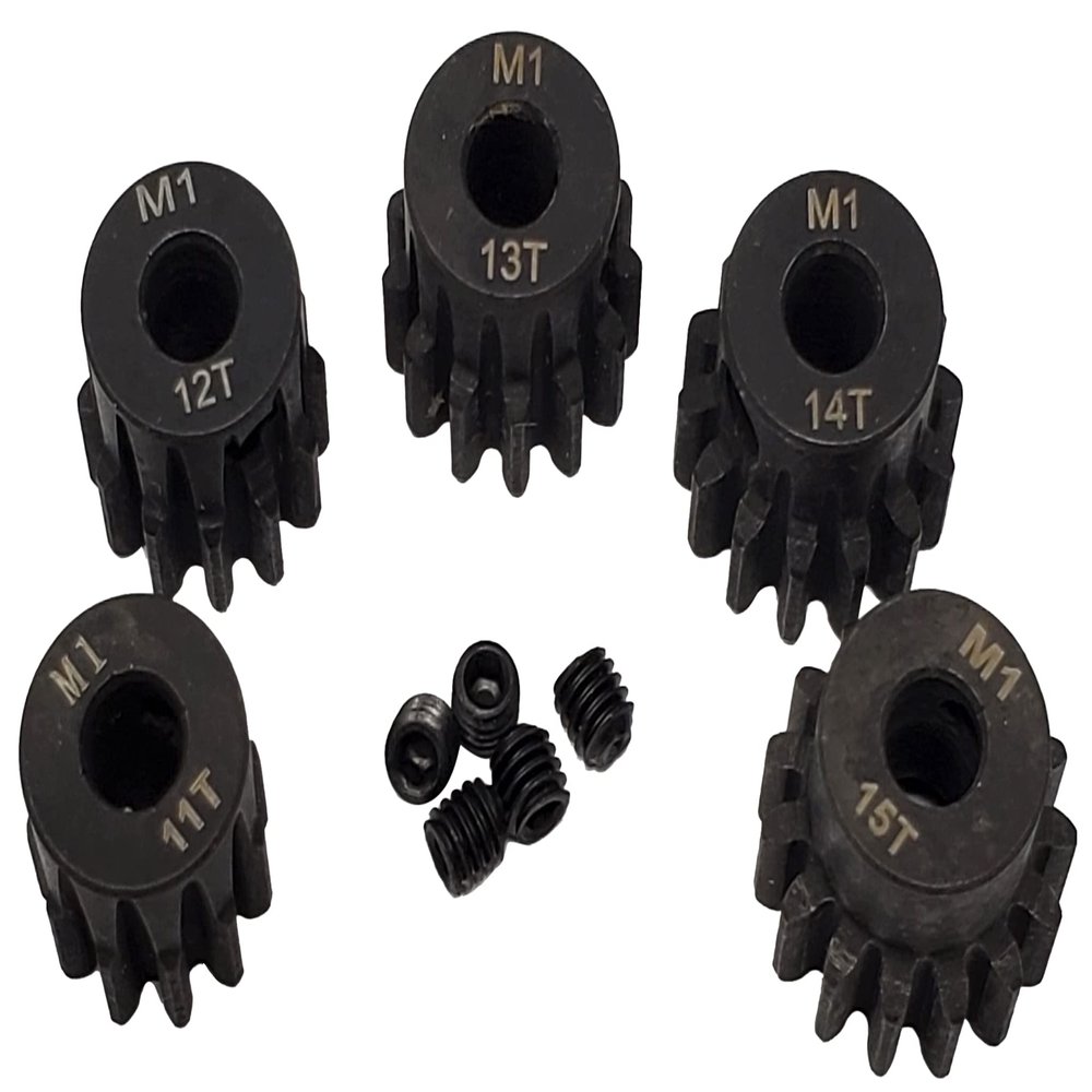 NHX RC MOD1 5mm Bore Hardened Steel Pinion Gears: 11T, 12T, 13T, 14T, 15T