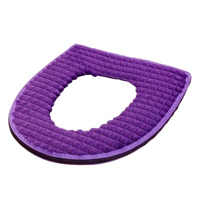 1Pc Winter Soft Toilet Seat Cover Elastic Bathroom Closestool Mat Warm Cushion Home Supplies (Color : Purple)