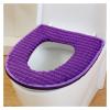 1Pc Winter Soft Toilet Seat Cover Elastic Bathroom Closestool Mat Warm Cushion Home Supplies (Color : Purple) view 3