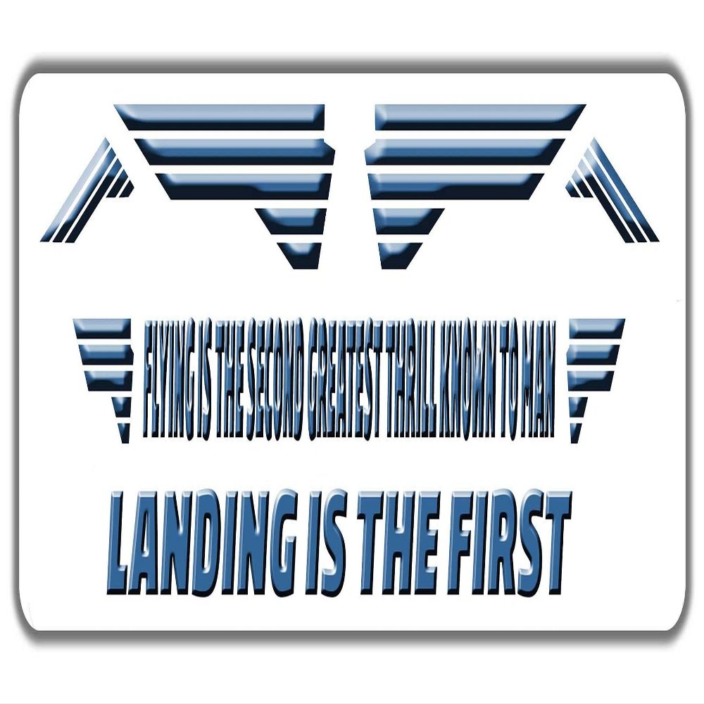 Makoroni Flying is The Second Greatest Thrill Known to Man Landing is The First Aviation Pilot, CAR Magnet-Magnetic Bumper Sticker, DesK96