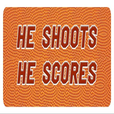 Makoroni HE Shoots HE Scores Basketball, CAR Magnet-Magnetic Bumper Sticker, DesD30