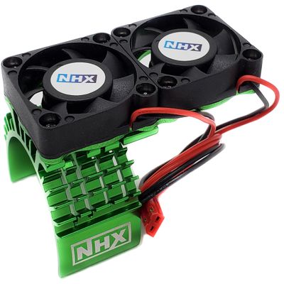 NHX 540/550 Motor Aluminum Heat Sink w/Twin Cooling Fan Green