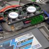 NHX 540/550 Motor Aluminum Heat Sink w/Twin Cooling Fan Green view 2