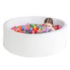 TRENDBOX Extra Large Foam Ball Pit for Toddlers, 47x14 inch Soft Baby Ball Pit with Washable Velvet Cover (Balls not Included)-White view 1